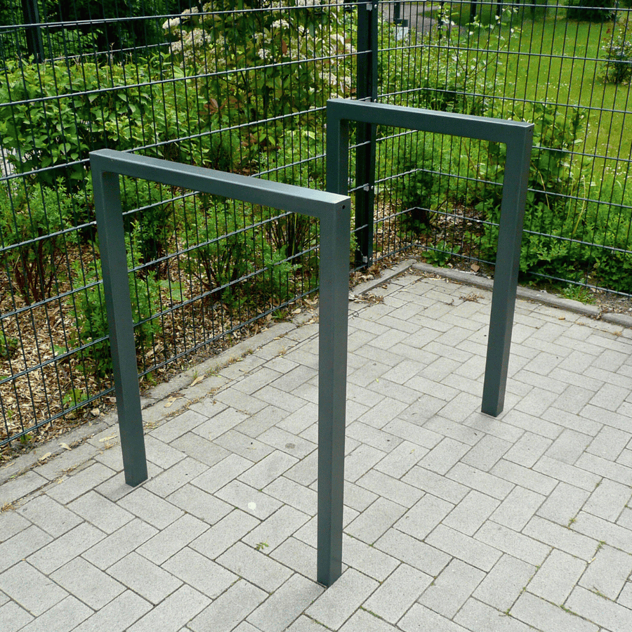 Fietsbeugel design | Koker 60x40 mm | Verzinkt of antraciet BD703 fijn structuur