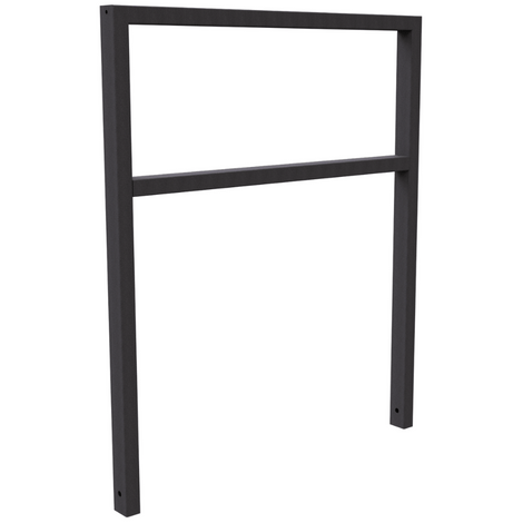 Antraciet DB 703 fietsbeugel van 60x40 mm kokerprofiel met tussenligger, 1000 mm breed.