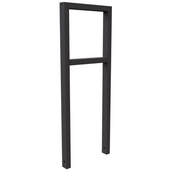 Antraciet DB 703 fietsbeugel, koker 60x40 mm, met tussenligger, 450 mm, fijn structuur.