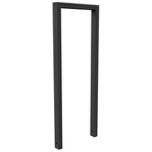 Antraciet DB 703 fietsbeugel, koker 60x40 mm, 450 mm, zonder tussenligger, fijn structuur.