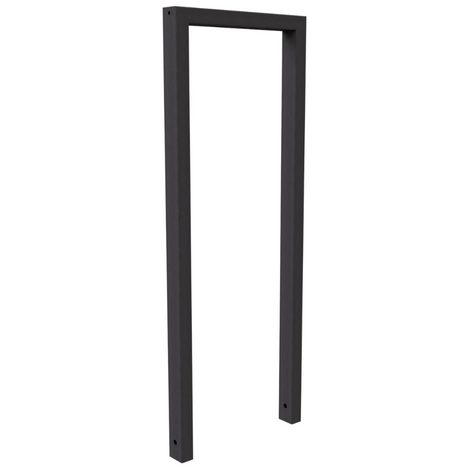 Antraciet DB 703 fietsbeugel, koker 60x40 mm, 450 mm, zonder tussenligger, fijn structuur.