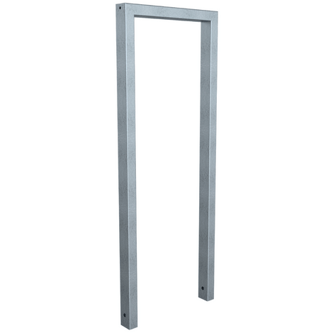 Verzinkte fietsbeugel BD703, koker 60x40 mm, 450 mm hoog, zonder tussenligger.