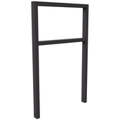 Antraciet DB 703 fietsbeugel, 750 mm hoog, met tussenligger, van 60x40 mm kokerprofiel.