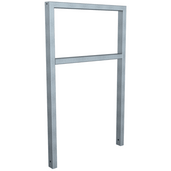 Verzinkte fietsbeugel BD703 met tussenligger, koker 60x40 mm, 750 mm breed.