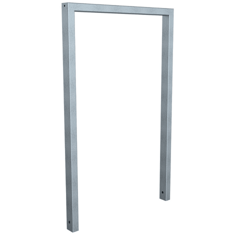 Verzinkte fietsbeugel design BD703, koker 60x40 mm, 750 mm breed, zonder tussenligger.