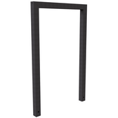 Antraciet fietsbeugel design, koker 60x60 mm, fijn structuur, voor professionele fietsenstalling.