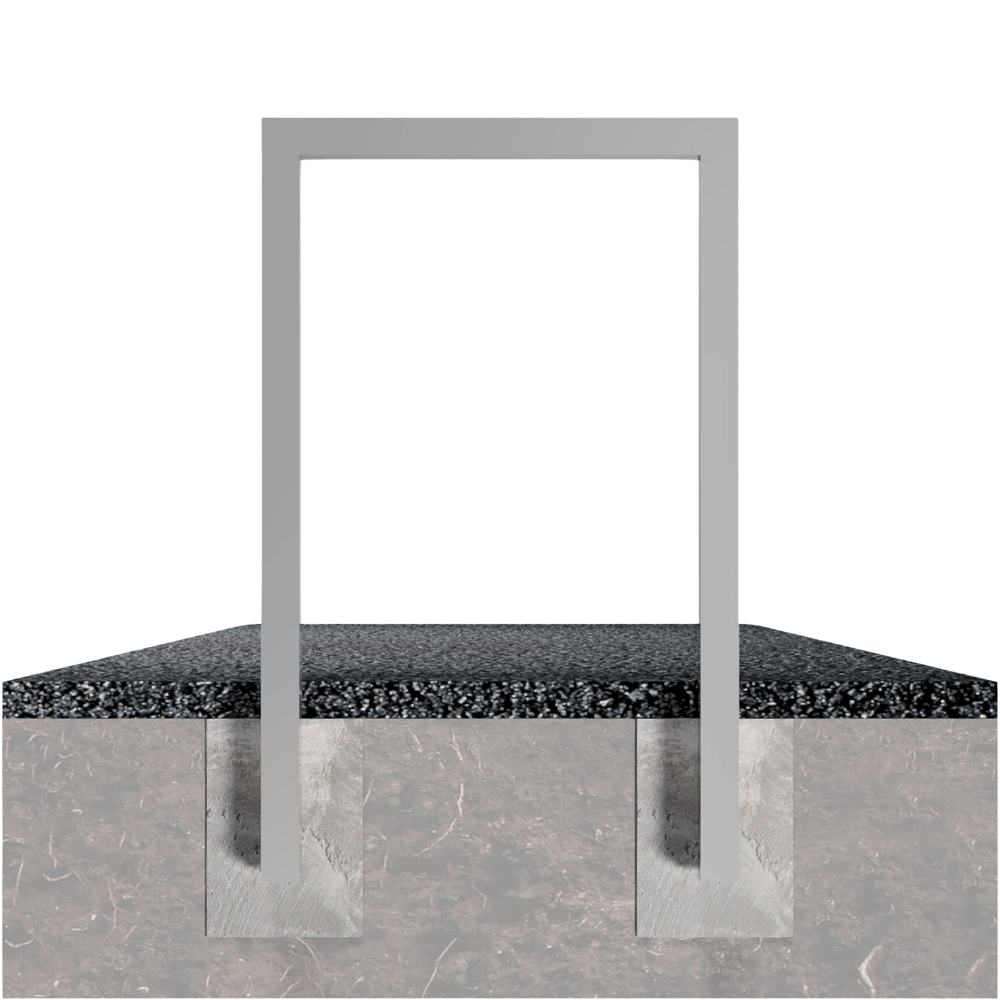 Fietsbeugel design | Koker 60x60 mm | Verzinkt of antraciet BD703 fijn structuur