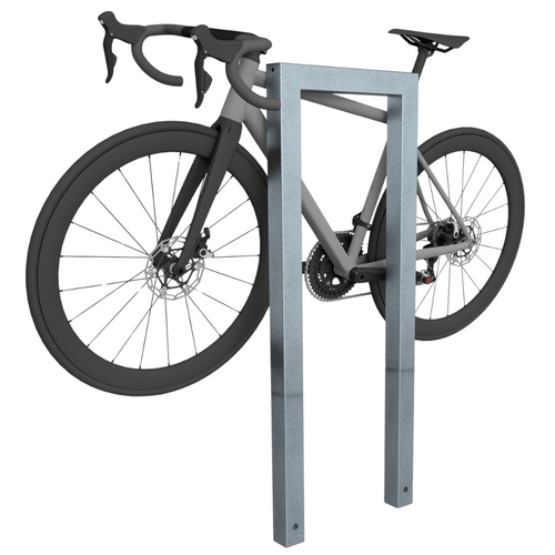 Fietsbeugel design | Koker 60x60 mm | Verzinkt of antraciet BD703 fijn structuur