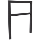 Antraciet DB 703 fietsbeugel, 1000 mm, met tussenligger, koker 60x60 mm, fijn structuur.