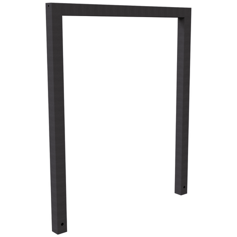 Antraciet DB 703 fietsbeugel, 60x60 mm kokerprofiel, 1000 mm breed, zonder tussenligger.