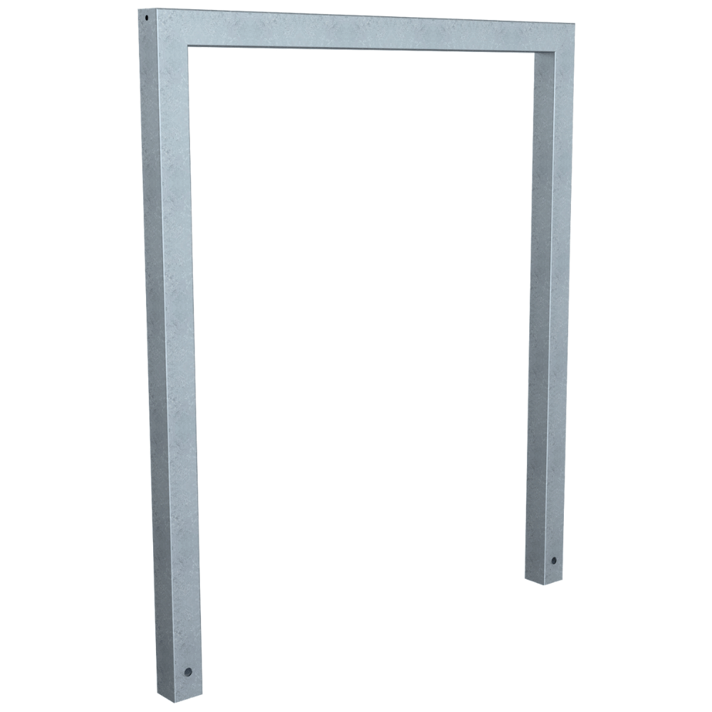 Fietsbeugel design | Koker 60x60 mm | Verzinkt of antraciet BD703 fijn structuur