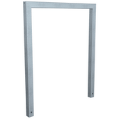 Verzinkte fietsbeugel BD703, 60x60 mm kokerprofiel, 1000 mm breed, zonder tussenligger.