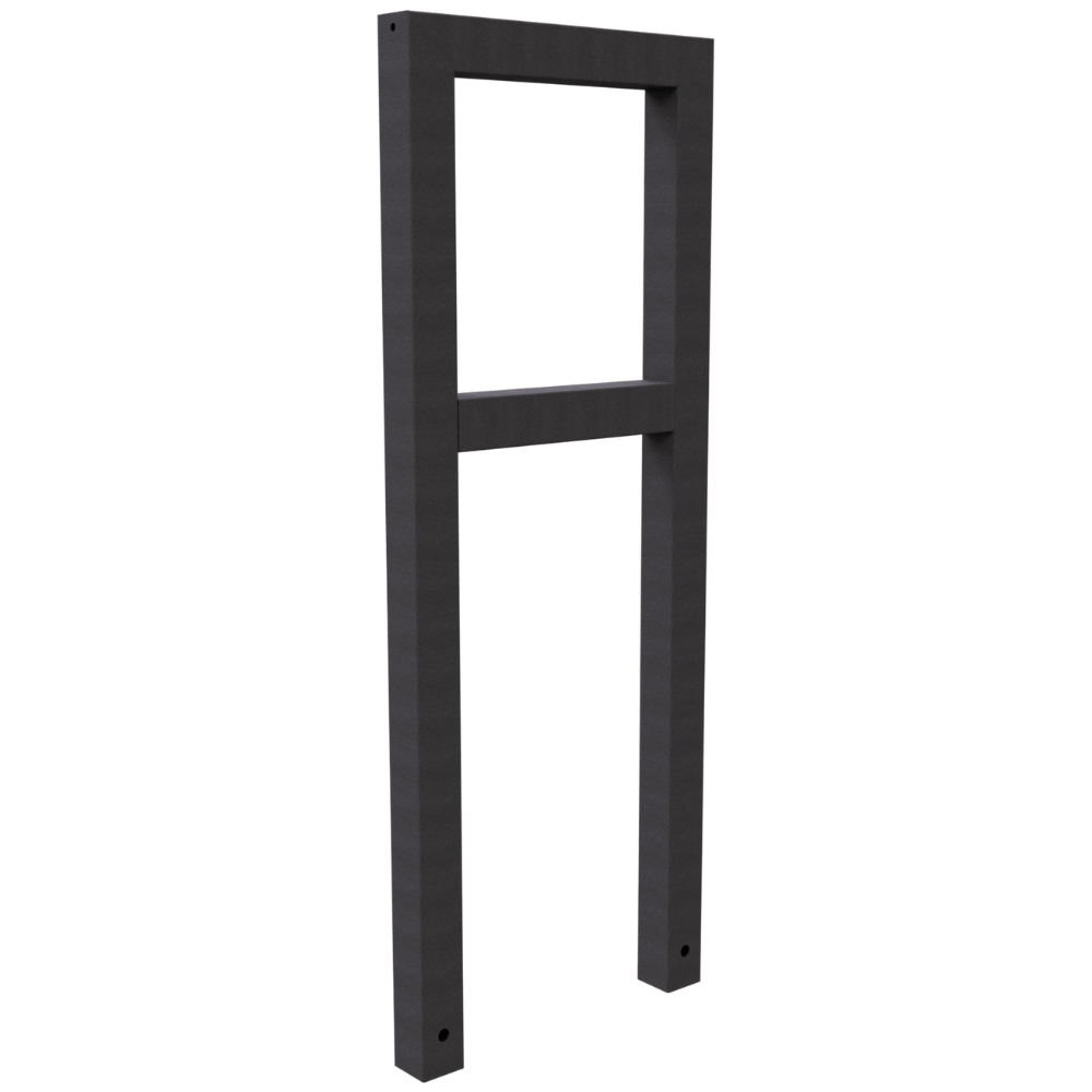 Fietsbeugel design | Koker 60x60 mm | Verzinkt of antraciet BD703 fijn structuur