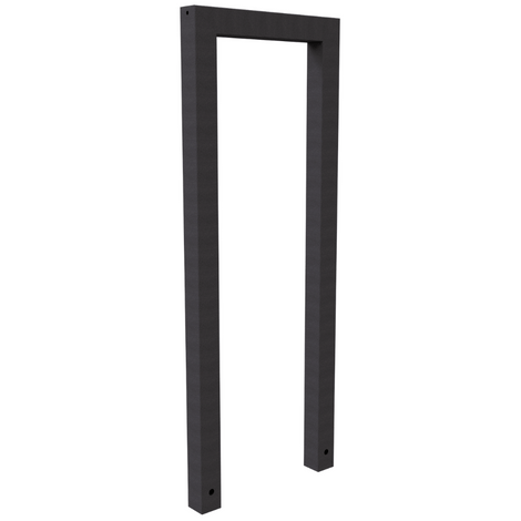 Antraciet DB 703 fietsbeugel, koker 60x60 mm, zonder tussenligger, 450 mm.