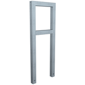Verzinkte fietsbeugel design BD703, koker 60x60 mm, met tussenligger, 450 mm.