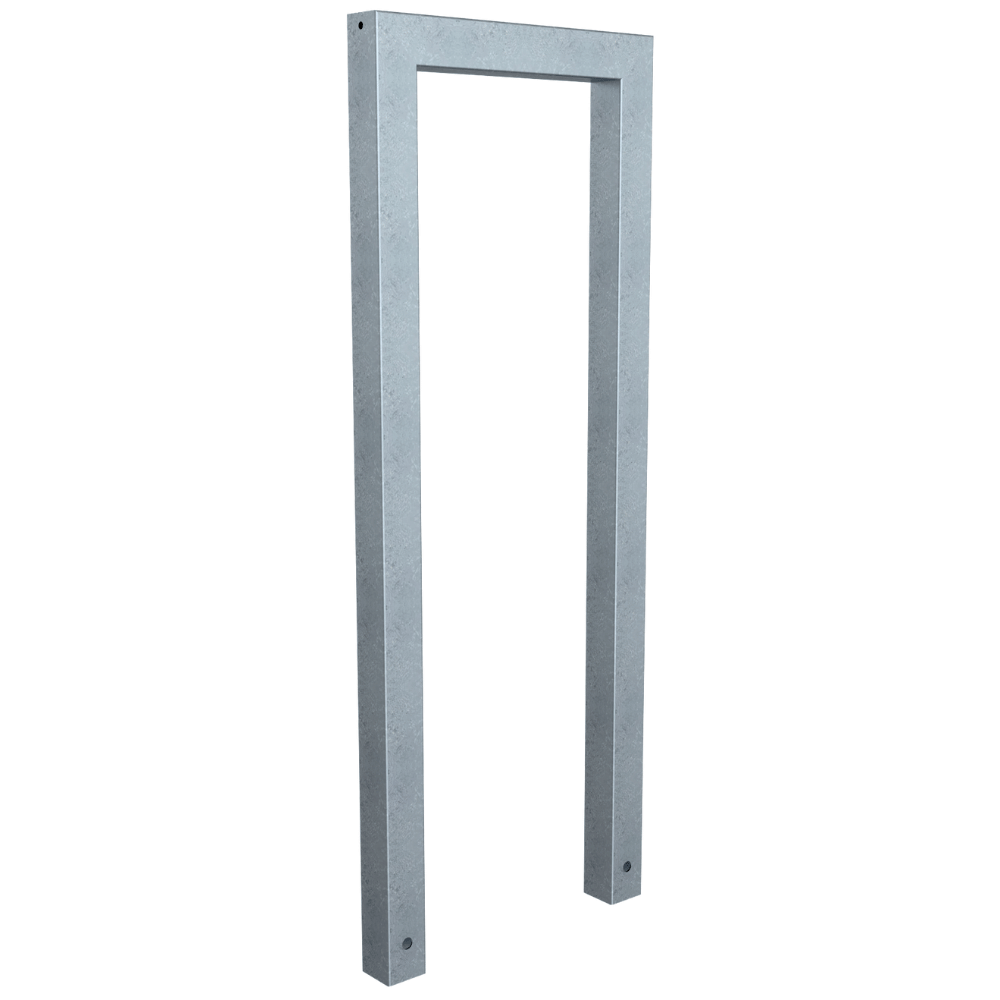 Fietsbeugel design | Koker 60x60 mm | Verzinkt of antraciet BD703 fijn structuur