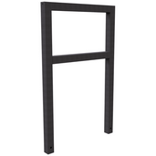 Antraciet DB 703 fietsbeugel, 60x60 mm koker, met tussenligger, 750 mm breed.