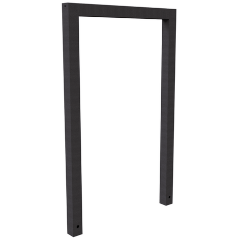 Antraciet DB 703 fietsbeugel, koker 60x60 mm, 750 mm, zonder tussenligger.