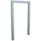 Verzinkte fietsbeugel design BD703, 60x60 mm koker, 750 mm hoog, zonder tussenligger.