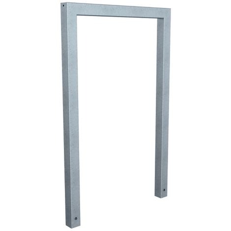 Verzinkte fietsbeugel design BD703, 60x60 mm koker, 750 mm hoog, zonder tussenligger.
