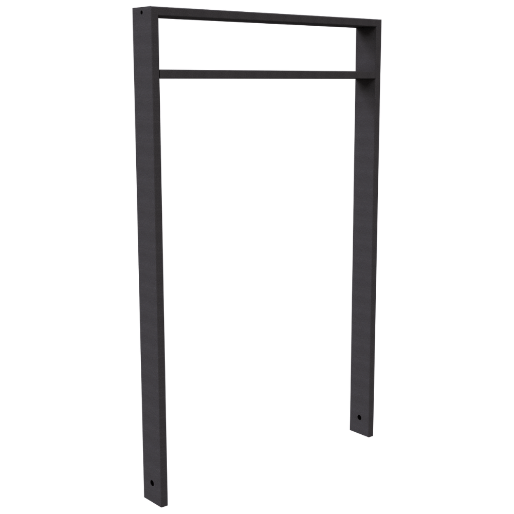 Fietsbeugel design | Koker 80x20 mm | Verzinkt of antraciet BD703 fijn structuur