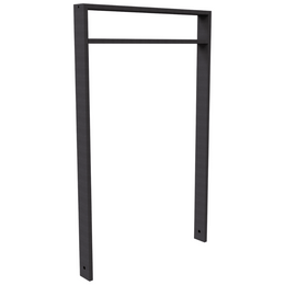 Fietsbeugel design koker 80x20 mm in verzinkt of antraciet met structuur