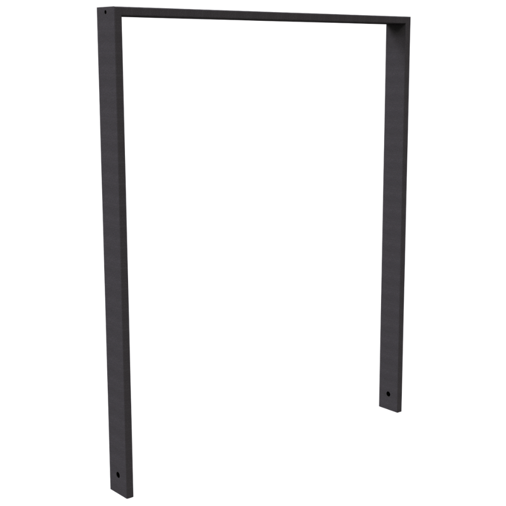Fietsbeugel design | Koker 80x20 mm | Verzinkt of antraciet BD703 fijn structuur
