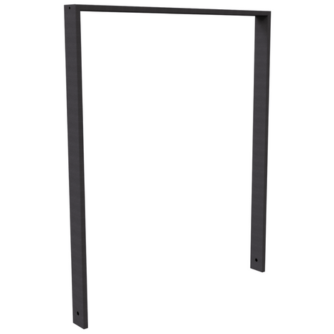 Antraciet DB 703 fietsbeugel, 1000 mm koker 80x20 mm, fijn structuur, zonder tussenligger.