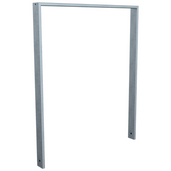 Verzinkte fietsbeugel design, koker 80x20 mm, 1000 mm breed, zonder tussenligger.