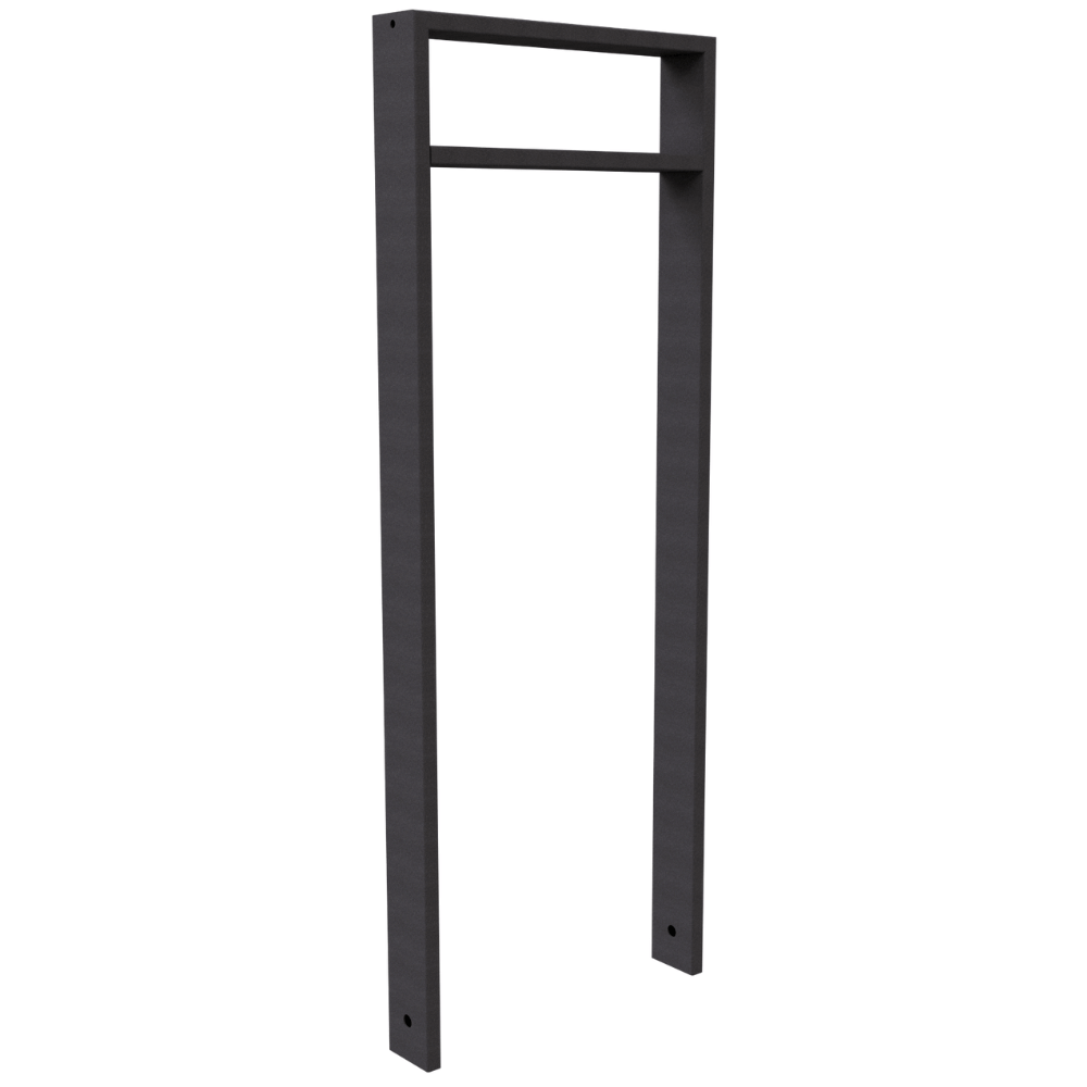 Fietsbeugel design | Koker 80x20 mm | Verzinkt of antraciet BD703 fijn structuur
