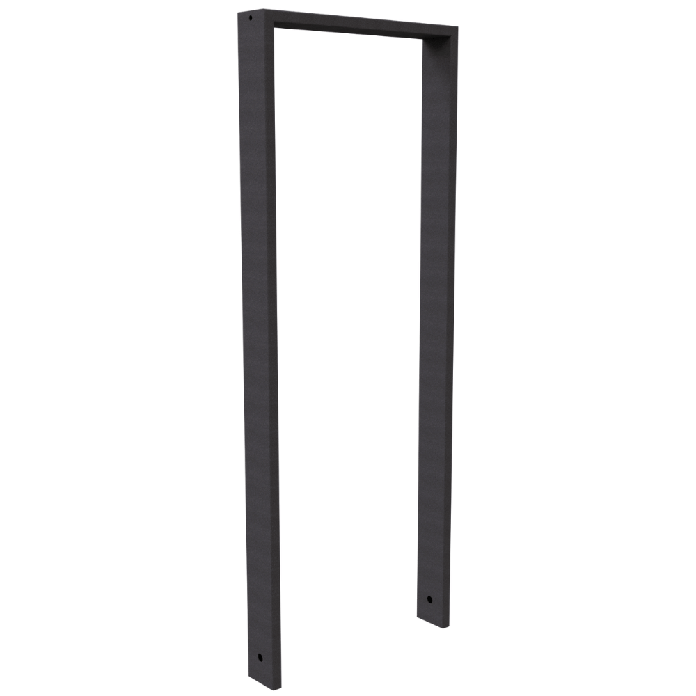 Fietsbeugel design | Koker 80x20 mm | Verzinkt of antraciet BD703 fijn structuur