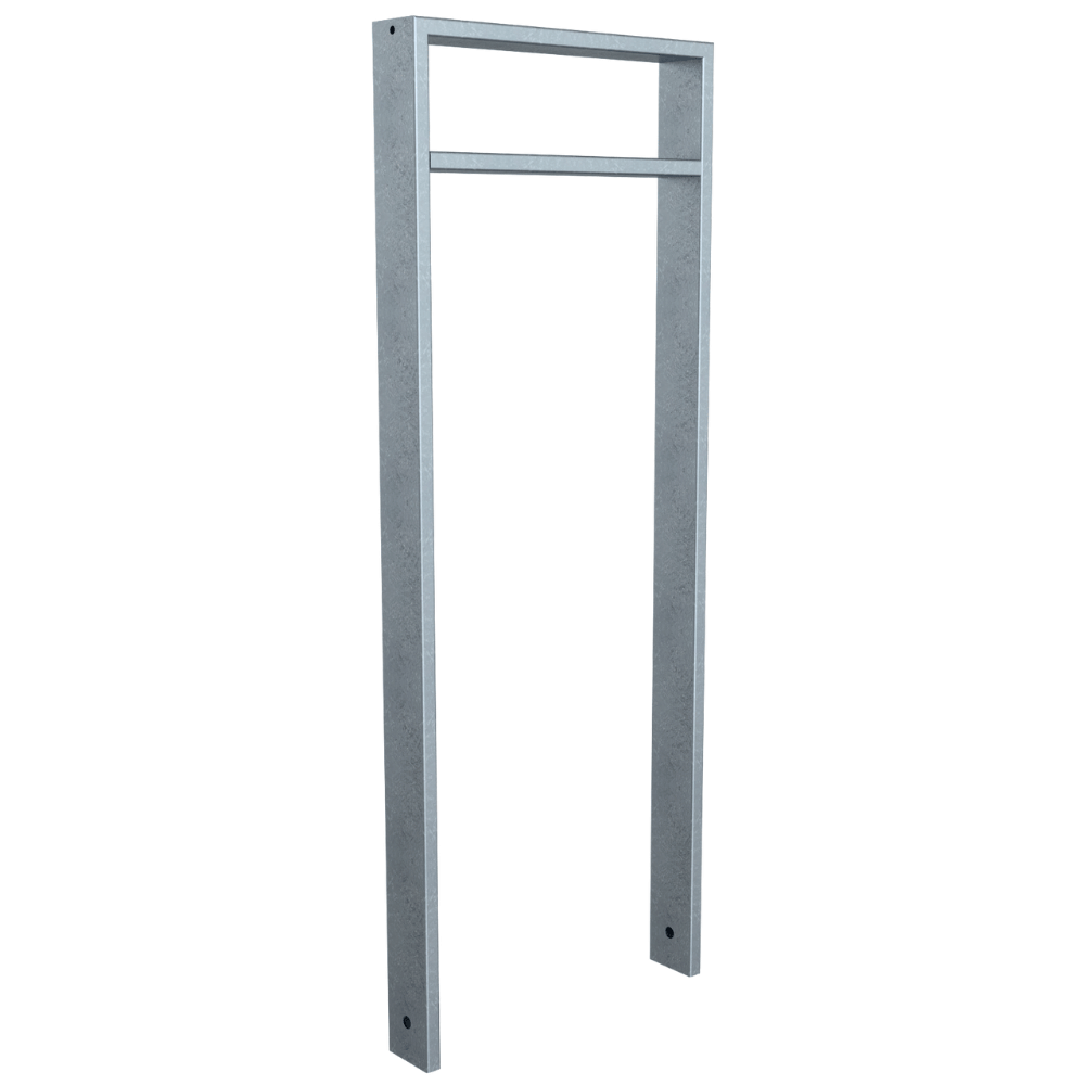 Fietsbeugel design | Koker 80x20 mm | Verzinkt of antraciet BD703 fijn structuur