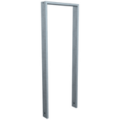 Verzinkte fietsbeugel design, koker 80x20 mm, 450 mm hoog, zonder tussenligger.