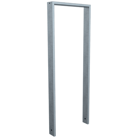 Verzinkte fietsbeugel design, koker 80x20 mm, 450 mm hoog, zonder tussenligger.