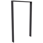 Antraciet DB 703 fietsbeugel, koker 80x20 mm, 750 mm breed, zonder tussenligger.