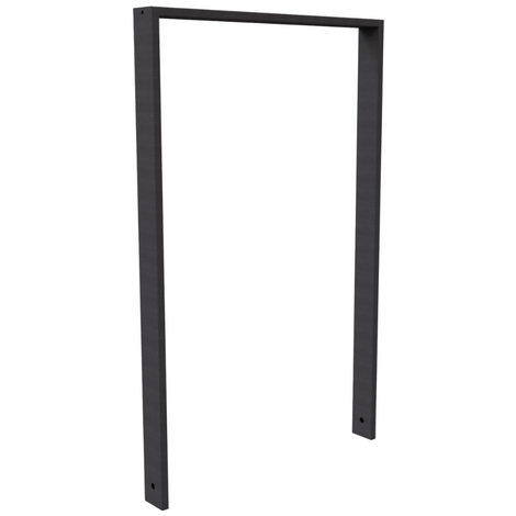 Antraciet DB 703 fietsbeugel, koker 80x20 mm, 750 mm breed, zonder tussenligger.