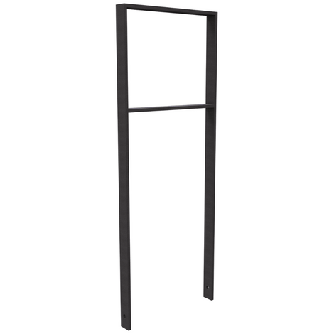 Antraciet fietsbeugel BD703 van plat staal 50x12 mm, strak design.
