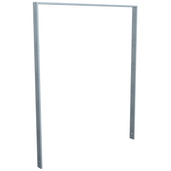 Verzinkte fietsbeugel van plat staal 50x12 mm, 1000 mm hoog, zonder tussenligger.