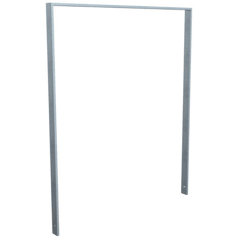 Verzinkte fietsbeugel van plat staal 50x12 mm, 1000 mm hoog, zonder tussenligger.