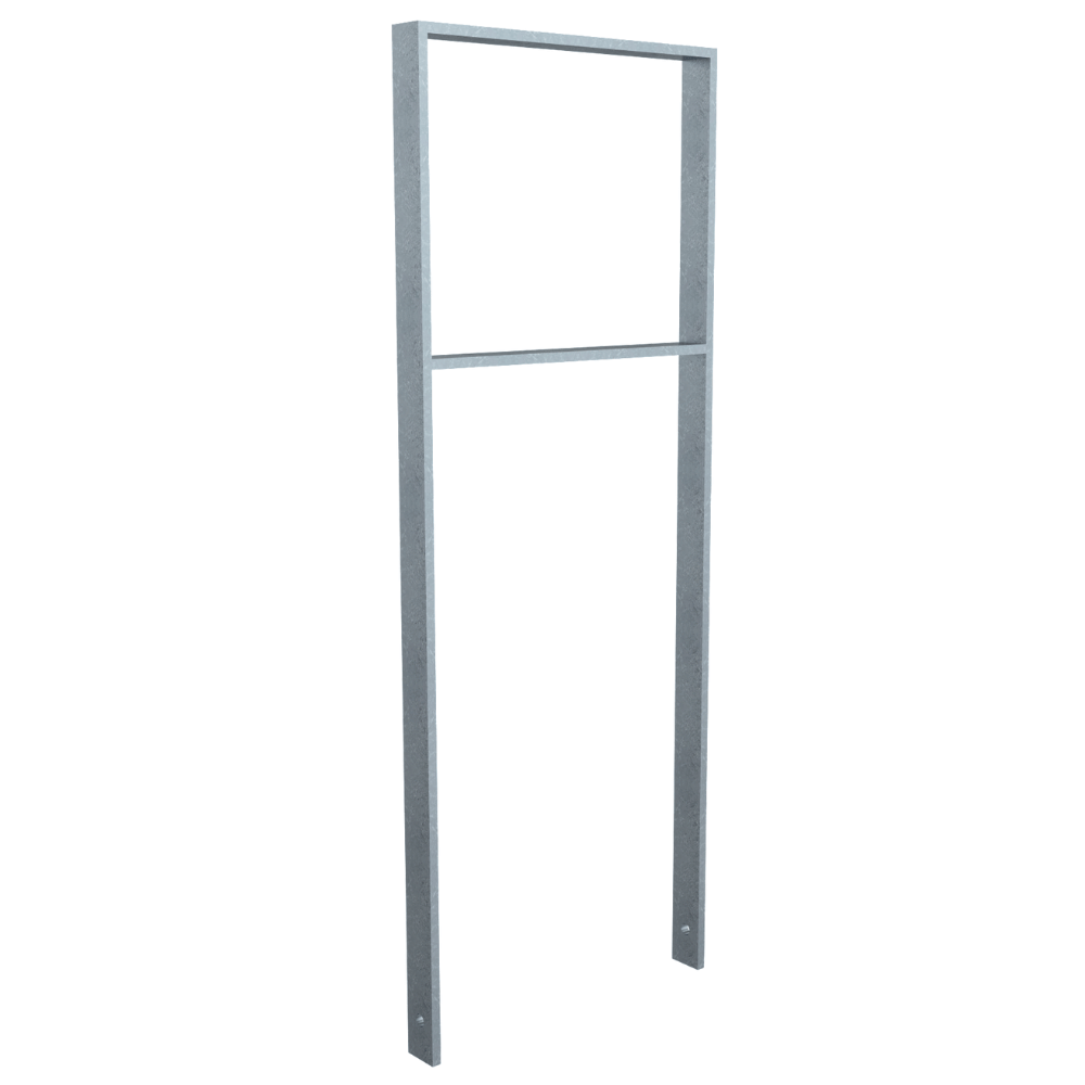 Fietsbeugel design | Plat staal 50x12 mm | Verzinkt of antraciet BD703 fijn structuur