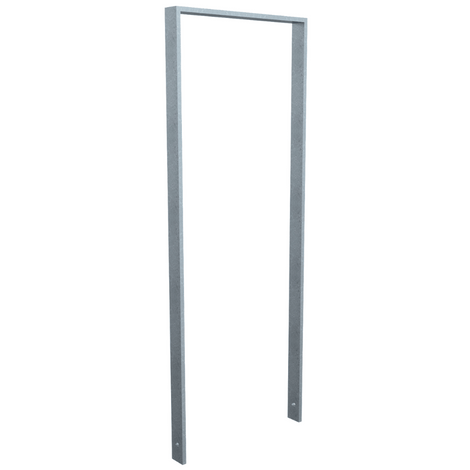 Verzinkte fietsbeugel van plat staal 50x12 mm, 450 mm, zonder tussenligger.