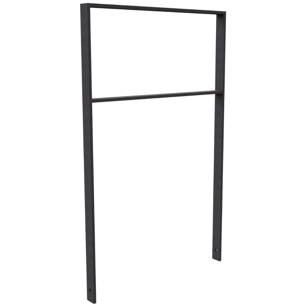 Fietsbeugel design | Plat staal 50x12 mm | Verzinkt of antraciet BD703 fijn structuur