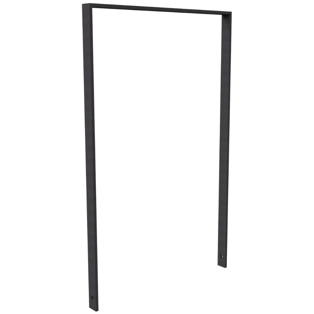 Fietsbeugel design | Plat staal 50x12 mm | Verzinkt of antraciet BD703 fijn structuur