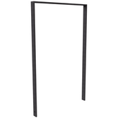 Antraciet DB 703 fietsbeugel van plat staal 50x12 mm, 750 mm hoog, zonder tussenligger.