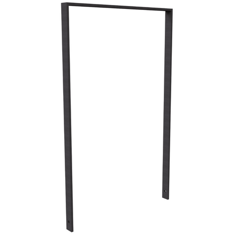 Antraciet DB 703 fietsbeugel van plat staal 50x12 mm, 750 mm hoog, zonder tussenligger.