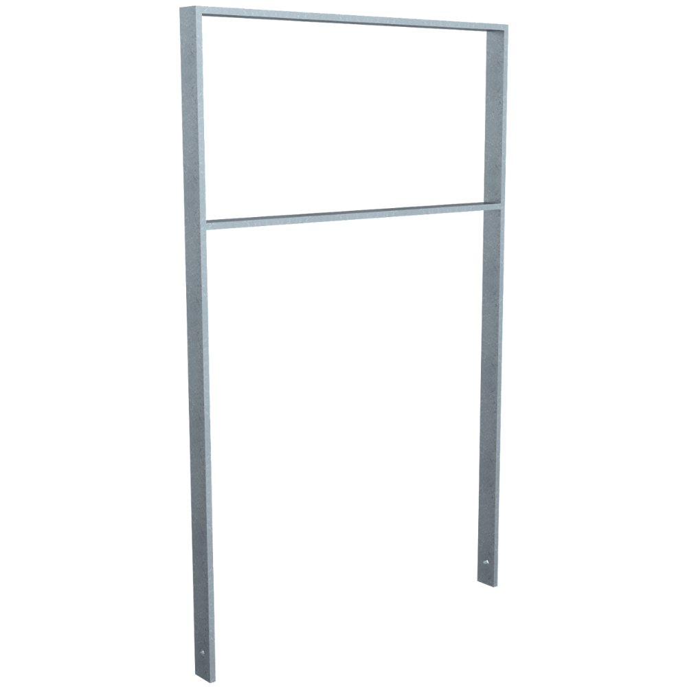 Fietsbeugel design | Plat staal 50x12 mm | Verzinkt of antraciet BD703 fijn structuur