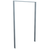 Verzinkte fietsbeugel van plat staal 50x12 mm, 750 mm breed, zonder tussenligger.