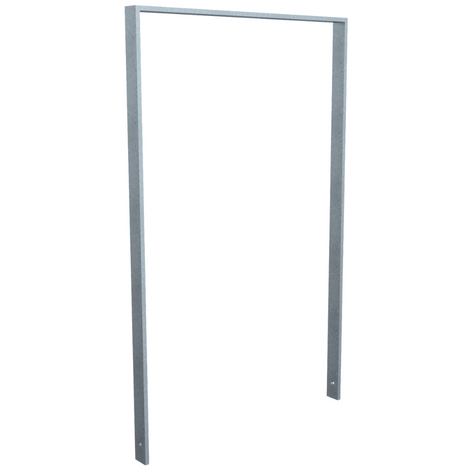 Verzinkte fietsbeugel van plat staal 50x12 mm, 750 mm breed, zonder tussenligger.
