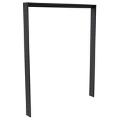 Antraciet DB 703 fietsbeugel van plat staal 80x15 mm, 1000 mm lang, met fijn structuur.