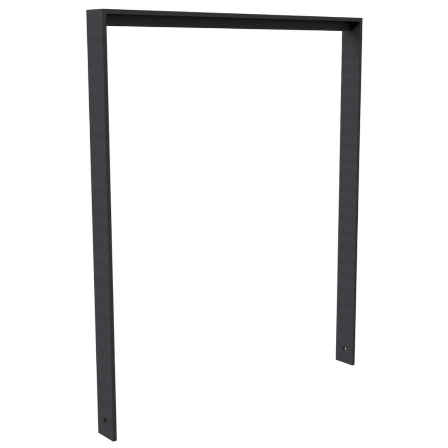 Fietsbeugel design | Plat staal 80x15 mm | Verzinkt of antraciet BD703 fijn structuur